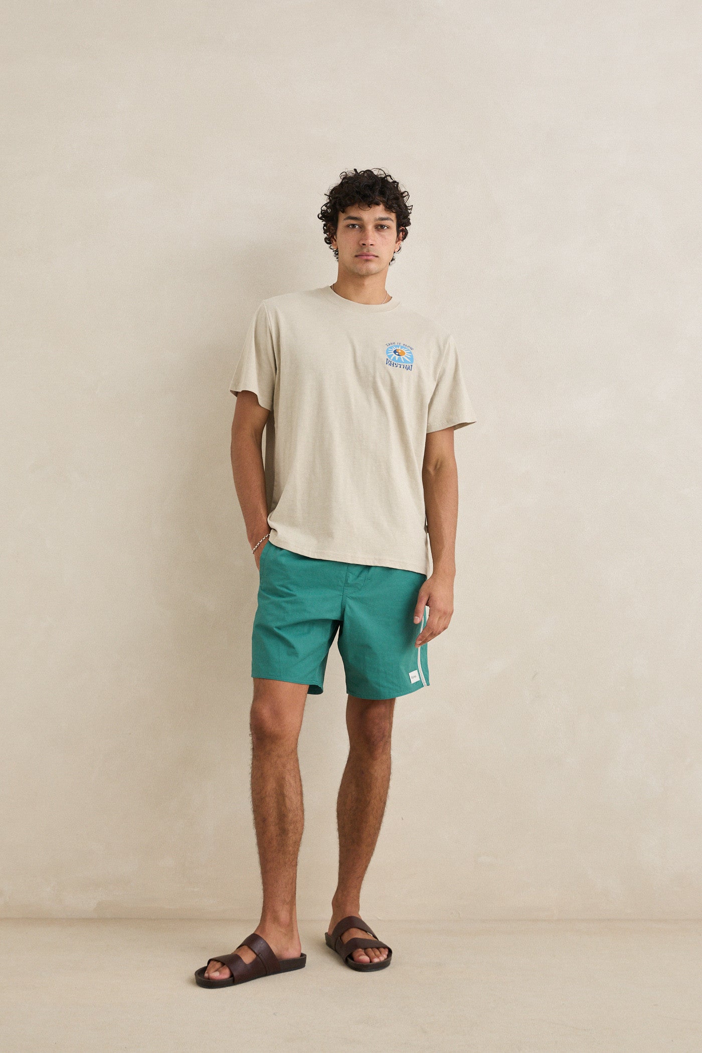T-SHIRT SLOW DOWN SLUB MOONROCK
