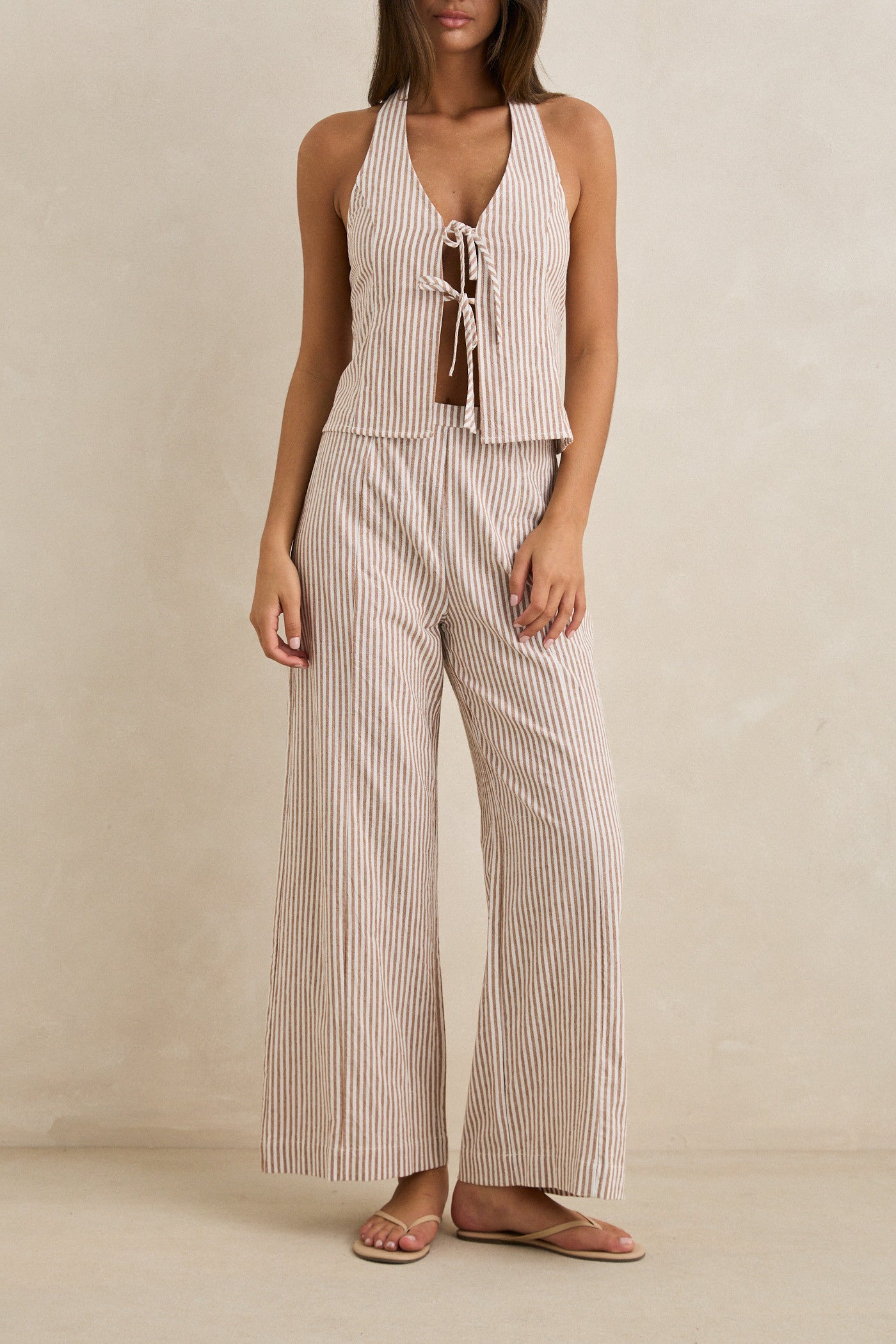 PANTALON LOUISE WIDE LEG TAN