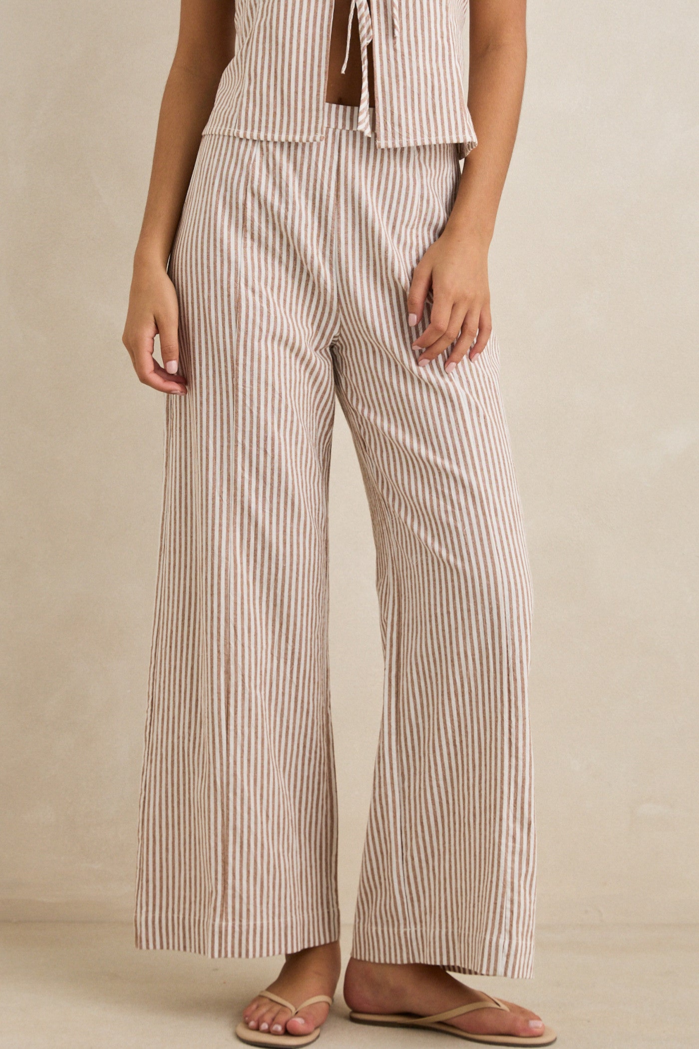 PANTALON LOUISE WIDE LEG TAN