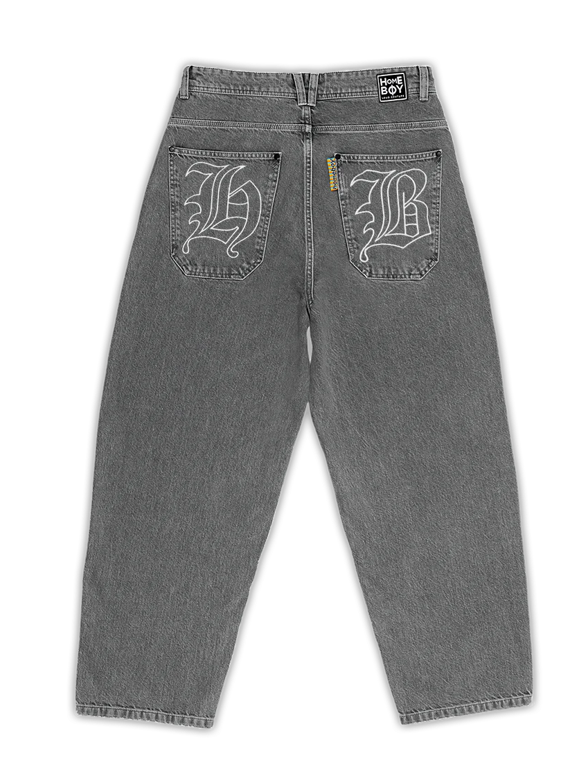 HOME BOY X-TRA MONSTER GOTHIC DENIM WASHED GREY