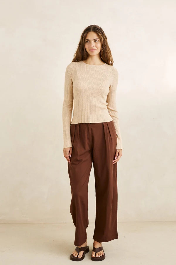 Top femme en maille Rhythm Essential Long Sleeve Knit Top