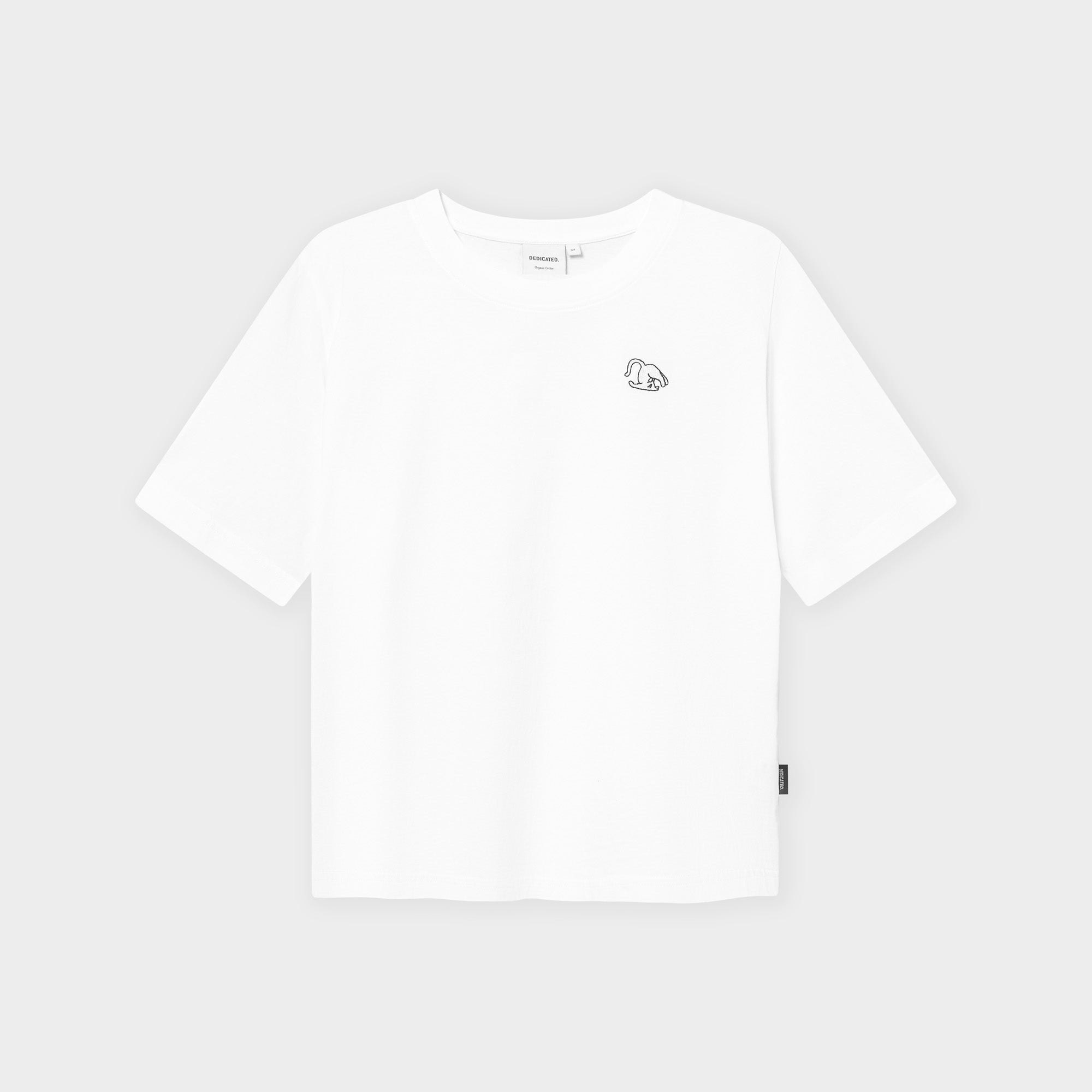T-shirt Dedicated vadstena cat pose white