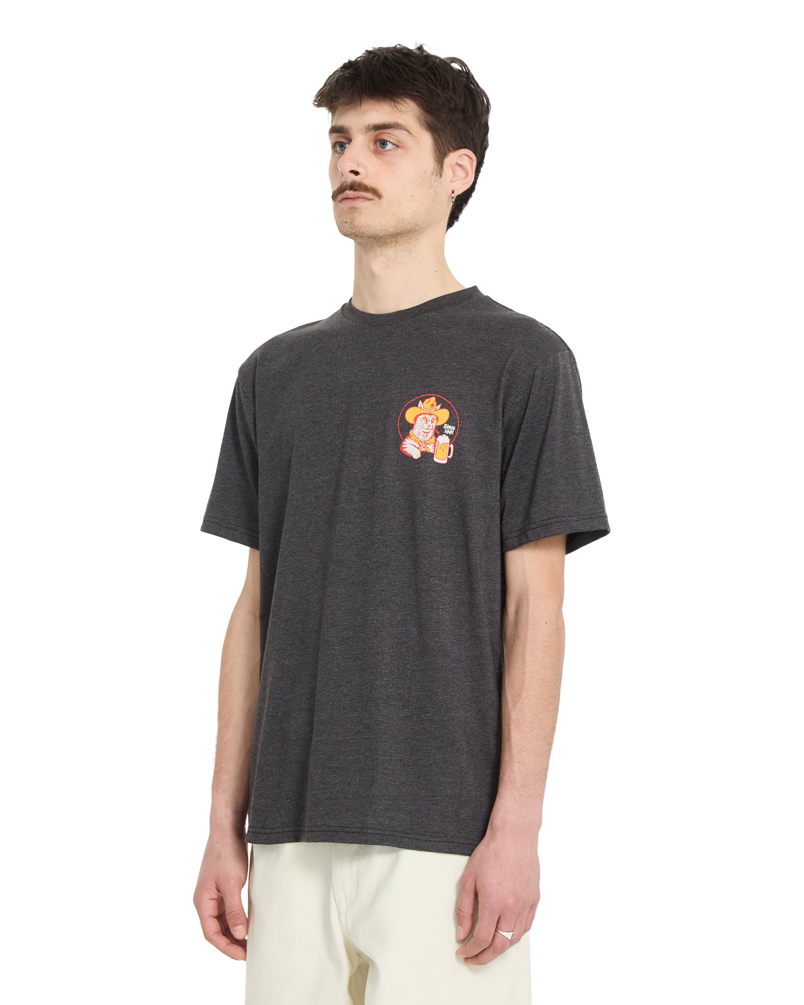 T-SHIRT MEOWDY HTH SST HEATHER BLACK