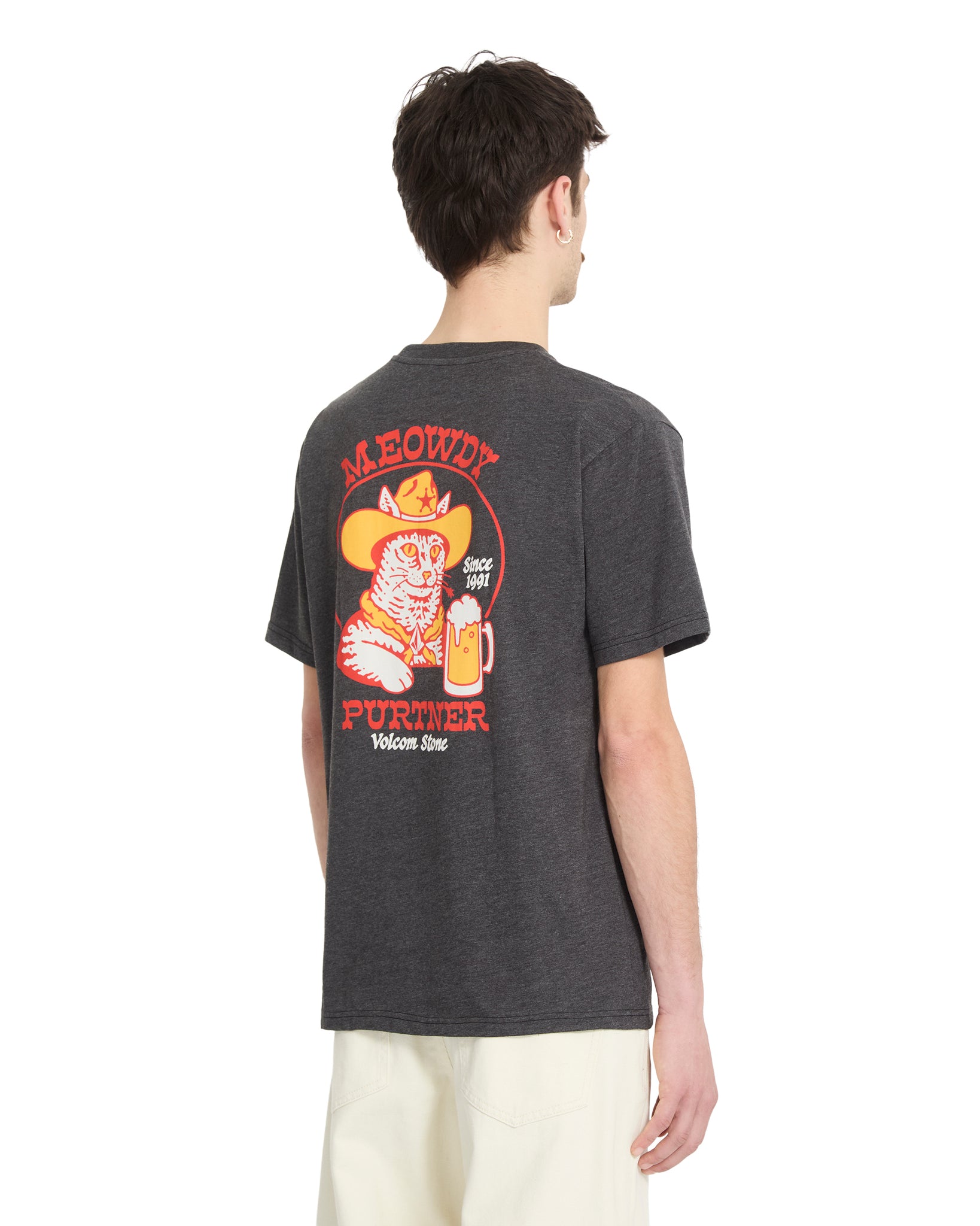 T-SHIRT MEOWDY HTH SST HEATHER BLACK