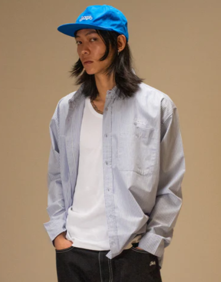 CHEMISE STRIPE SHIRT LONGSLEEVE BLUE