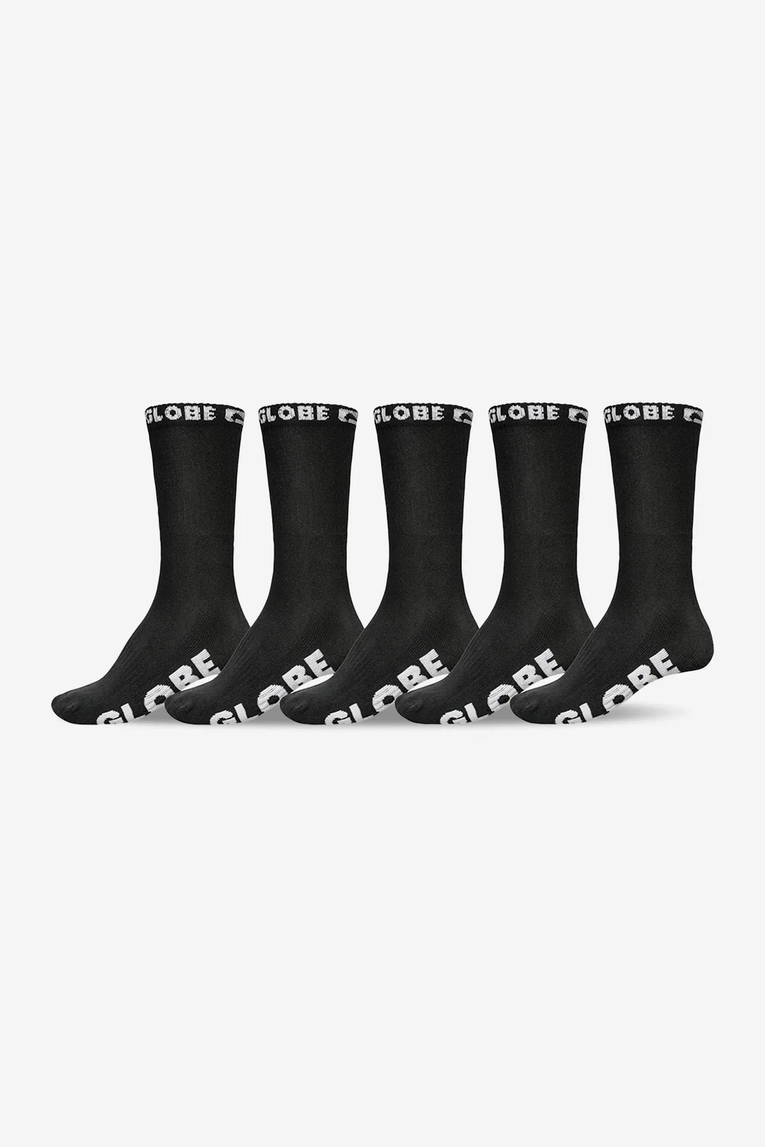 5 PAIRES DE CHAUSSETTES GLOBE BLACKOUT QUARTER SOCK BLK