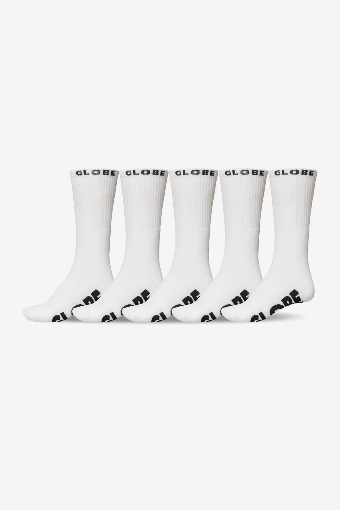 5 PAIRES DE CHAUSSETTES GLOBE WHITEOUT SOCKS WHT