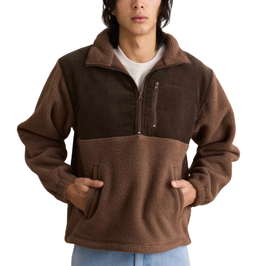 POLAIRE HOMME RHYTHM STABLES HALF ZIP TAUPE