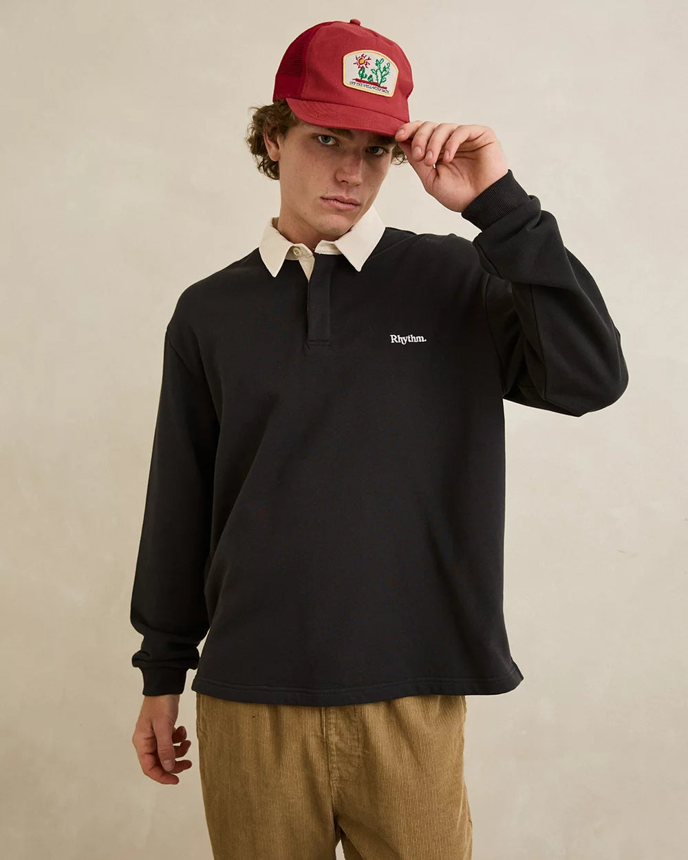 POLO HOMME RHYTHM KOA VINTAGE RUGBY LS POLO