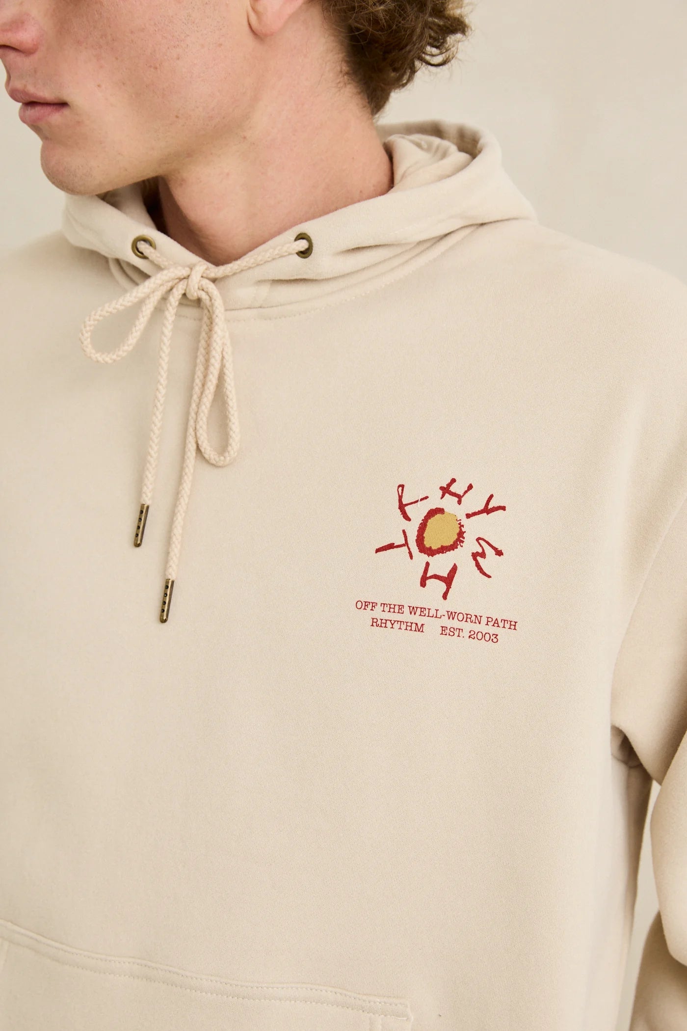 SWEAT HOMME RHYTHM CACTUS FLEECE HOOD MOONROCK